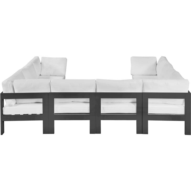 Meridian Furniture Nizuc White Outdoor Patio Modular Sectional