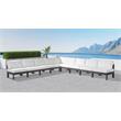 Meridian Furniture Nizuc White Outdoor Patio Modular Sectional