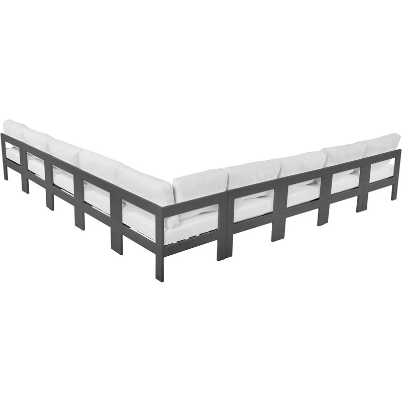 Meridian Furniture Nizuc White Outdoor Patio Modular Sectional