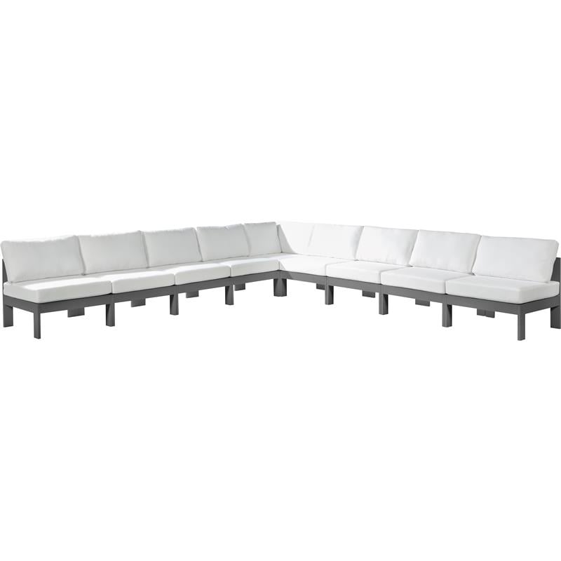 Meridian Furniture Nizuc White Outdoor Patio Modular Sectional