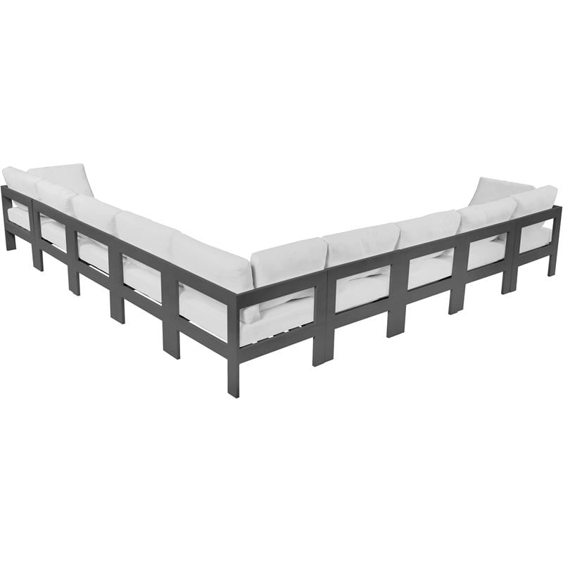 Meridian Furniture Nizuc White Outdoor Patio Modular Sectional