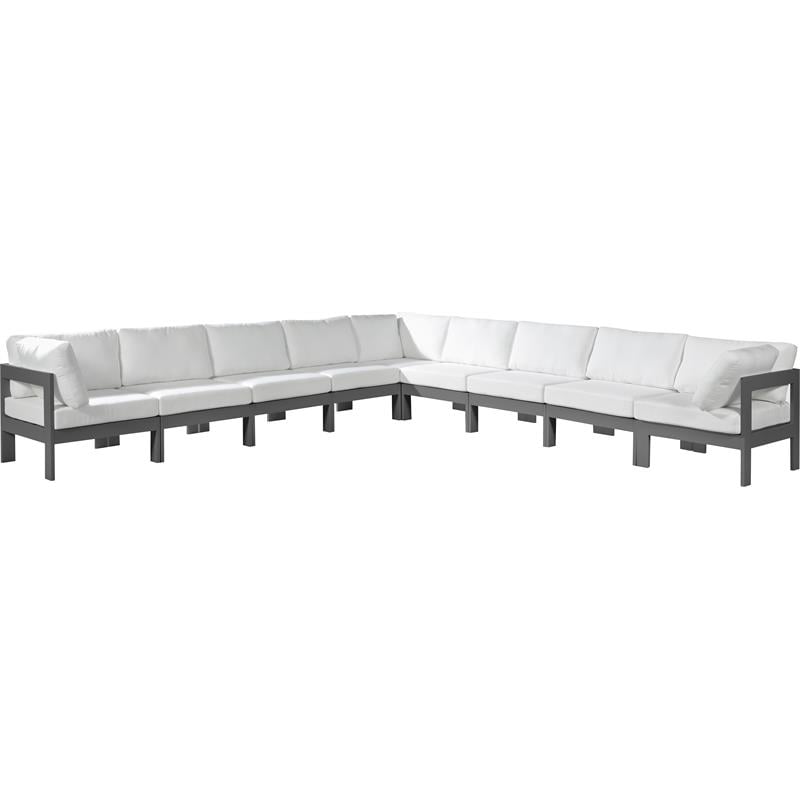 Meridian Furniture Nizuc White Outdoor Patio Modular Sectional