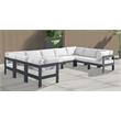 Meridian Furniture Nizuc White Outdoor Patio Modular Sectional