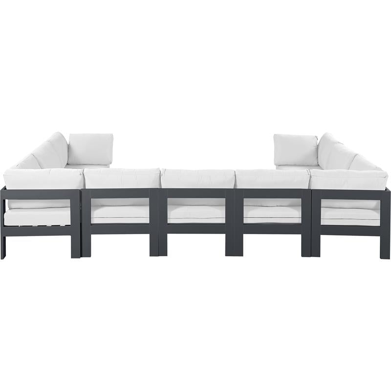 Meridian Furniture Nizuc White Outdoor Patio Modular Sectional