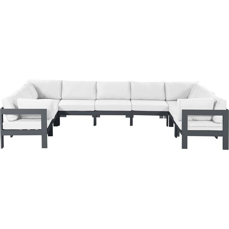 Meridian Furniture Nizuc White Outdoor Patio Modular Sectional