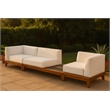 Meridian Furniture Rio Off White Water Resisting Fabric Modular Sofa