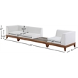 Meridian Furniture Rio Off White Water Resisting Fabric Modular Sofa