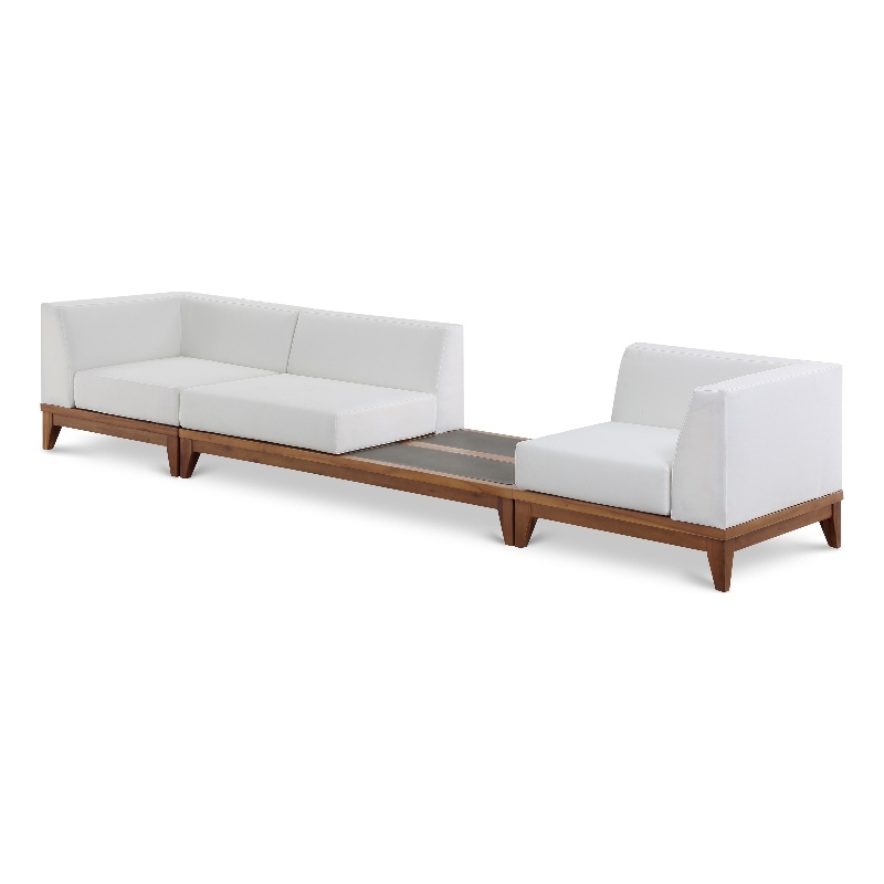 Meridian Furniture Rio Off White Water Resisting Fabric Modular Sofa