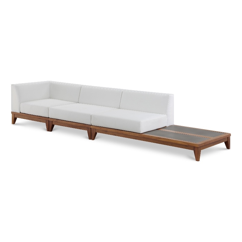 Meridian Furniture Rio Off White Water Resisting Fabric Modular Sofa