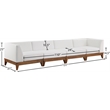 Meridian Furniture Rio Off White Water Resisting Fabric Modular Sofa