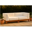 Meridian Furniture Rio Off White Water Resisting Fabric Modular Sofa