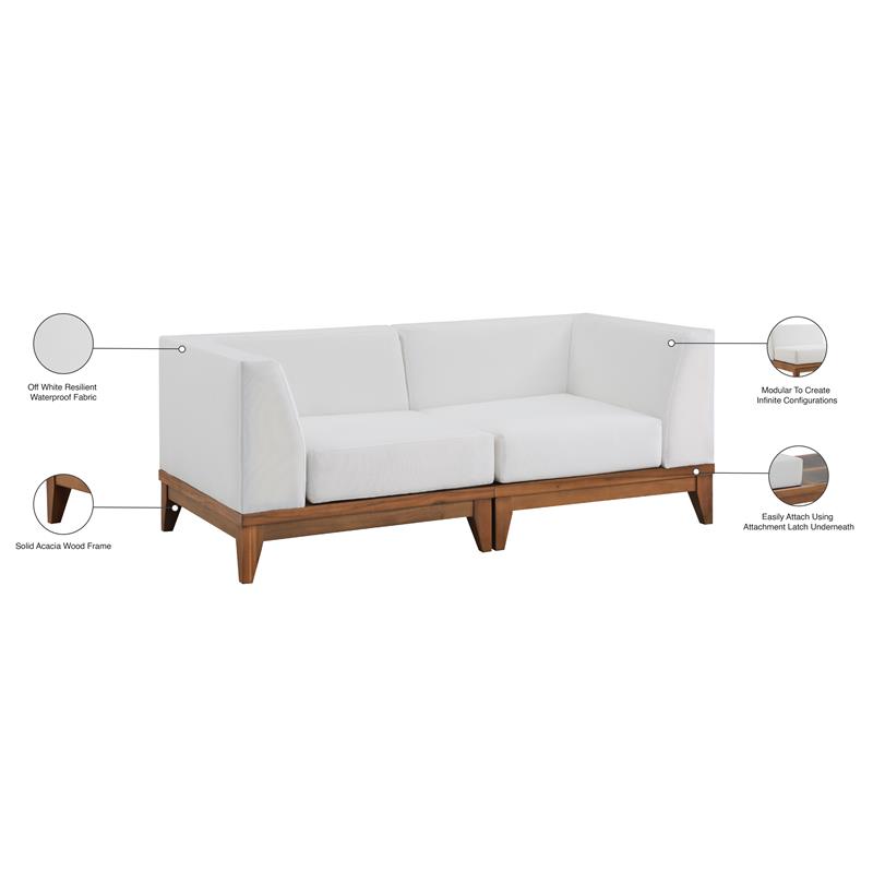 Meridian Furniture Rio Outdoor Off White Waterproof Modular Sofa S62 Meridian Furniture Rio Outdoor Off White Waterproof Modular Sofa S62