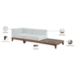 Meridian Furniture Rio Off White Water Resisting Fabric Modular Sofa