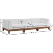 Meridian Furniture Rio Off White Water Resisting Fabric Modular Sofa