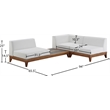 Meridian Furniture Rio Off White Water Resisting Fabric Modular Sectional