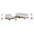 Meridian Furniture Rio Off White Water Resisting Fabric Modular Sectional
