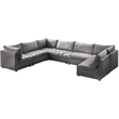 Meridian Furniture Jacob Grey Velvet Modular Sectional