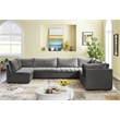 Meridian Furniture Jacob Grey Velvet Modular Sectional
