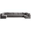 Meridian Furniture Jacob Grey Velvet Modular Sectional
