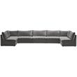 Meridian Furniture Jacob Grey Velvet Modular Sectional