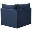 Meridian Furniture Jacob Navy Velvet Corner