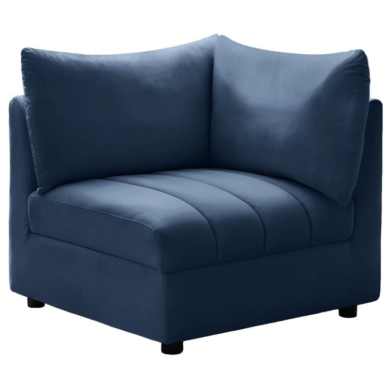 Meridian Furniture Jacob Navy Velvet Corner