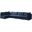 Meridian Furniture Jacob Navy Velvet Modular Sectional