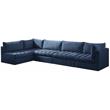 Meridian Furniture Jacob Navy Velvet Modular Sectional