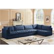 Meridian Furniture Jacob Navy Velvet Modular Sectional