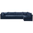 Meridian Furniture Jacob Navy Velvet Modular Sectional
