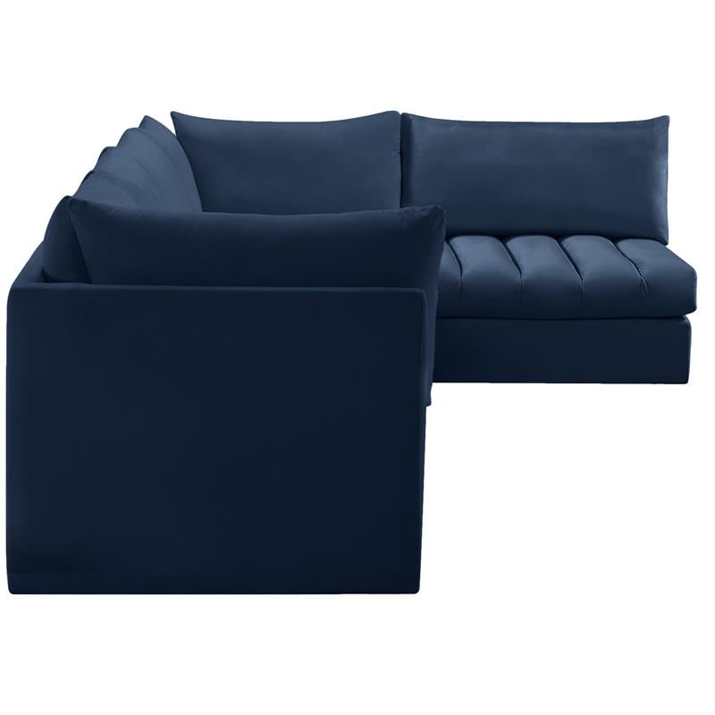 Meridian Furniture Jacob Navy Velvet Modular Sectional