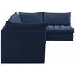 Meridian Furniture Jacob Navy Velvet Modular Sectional