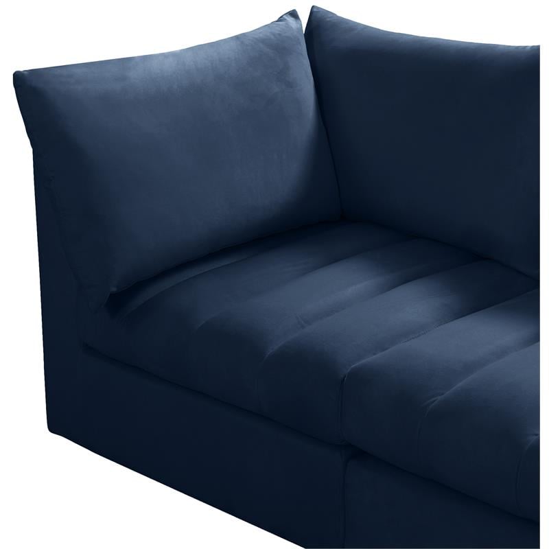 Meridian Furniture Jacob Navy Velvet Modular Sectional