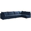 Meridian Furniture Jacob Navy Velvet Modular Sectional