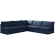 Meridian Furniture Jacob Navy Velvet Modular Sectional