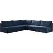 Meridian Furniture Jacob Navy Velvet Modular Sectional