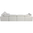 Meridian Furniture Serene Cream Linen Fabric Deluxe Modular Sectional