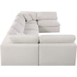 Meridian Furniture Serene Cream Linen Fabric Deluxe Modular Sectional