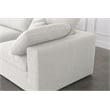 Meridian Furniture Serene Cream Linen Fabric Deluxe Modular Sectional