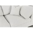 Meridian Furniture Serene Cream Linen Fabric Deluxe Modular Sectional