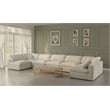 Meridian Furniture Serene Cream Linen Fabric Deluxe Modular Sectional