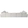 Meridian Furniture Serene Cream Linen Fabric Deluxe Modular Sectional