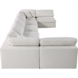 Meridian Furniture Serene Cream Linen Fabric Deluxe Modular Sectional