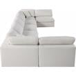Meridian Furniture Serene Cream Linen Fabric Deluxe Modular Sectional