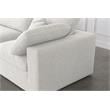 Meridian Furniture Serene Cream Linen Fabric Deluxe Modular Sectional