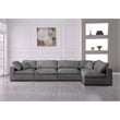 Meridian Furniture Serene Grey Linen Fabric Deluxe Modular Sectional