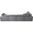 Meridian Furniture Serene Grey Linen Fabric Deluxe Modular Sectional