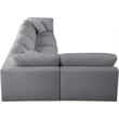 Meridian Furniture Serene Grey Linen Fabric Deluxe Modular Sectional