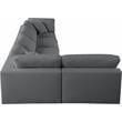Meridian Furniture Serene Grey Linen Fabric Deluxe Modular Sectional