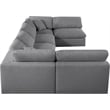 Meridian Furniture Serene Grey Linen Fabric Deluxe Modular Sectional